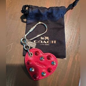 Like new without tags Coach keychain heart valentines